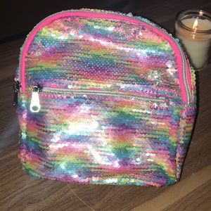 Girls rainbow flip sequin mini back pack